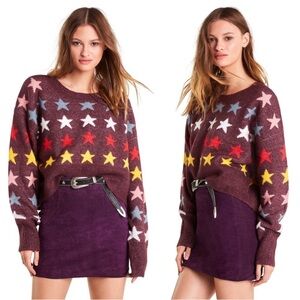 Wild Fox Rainbow Star Sweater Size XS EUC!